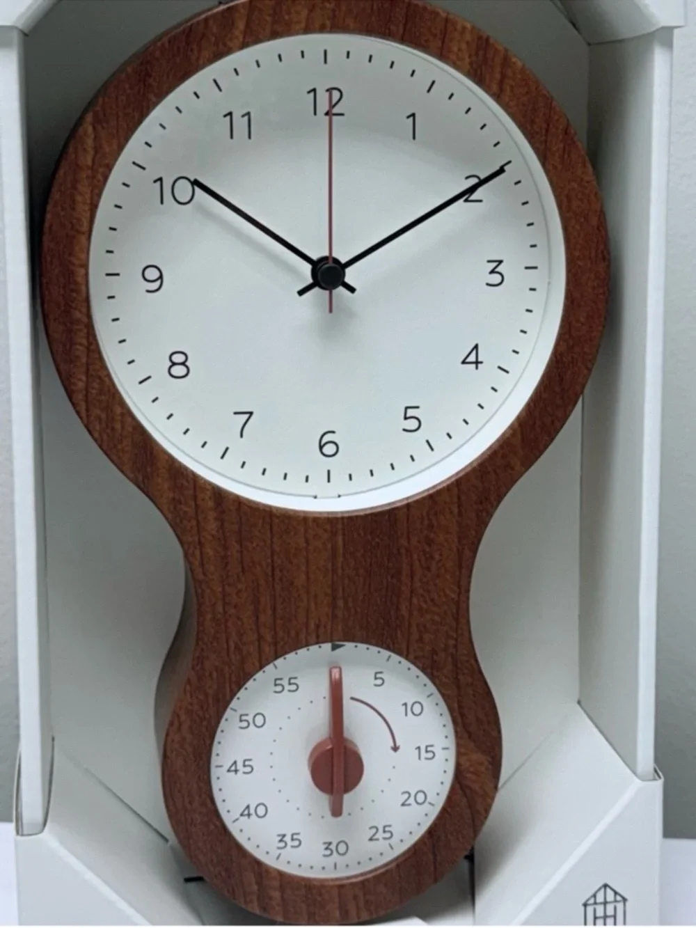 Faux Wood and Brass Kitchen Clock and Timer - Hearth & Hand™ with Magnolia